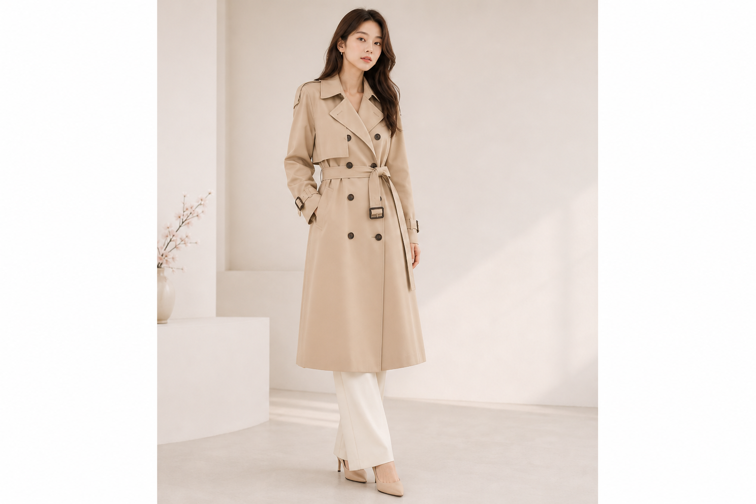 클래식 더블 트렌치 코트